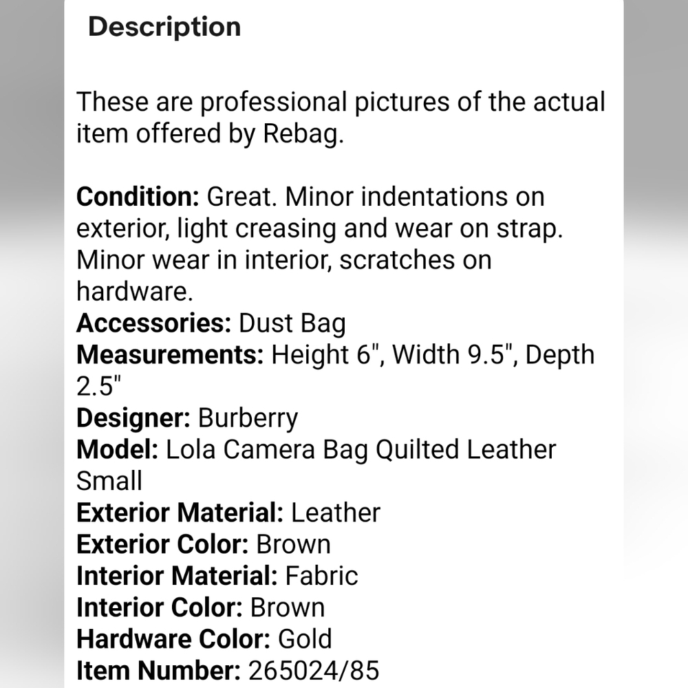 Burberry Tan Quilted Leather Crossbody Bag MINI - Picture 10 of 10